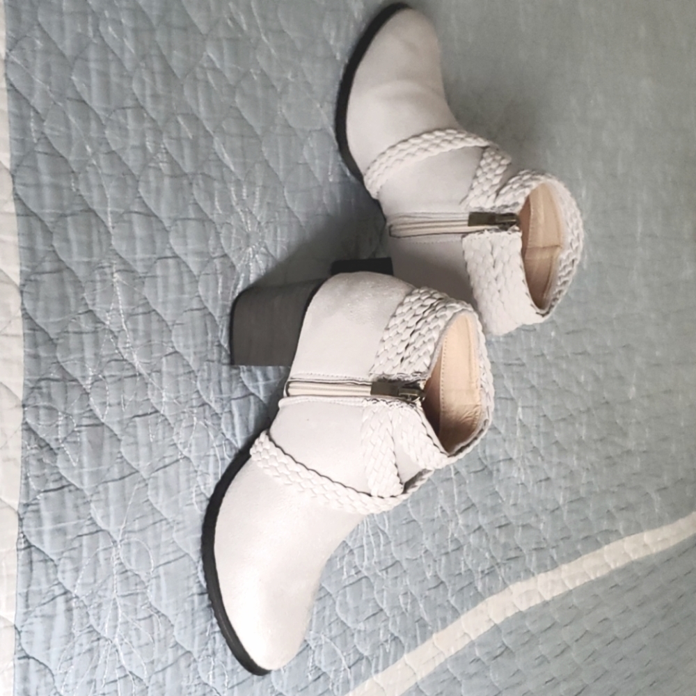 Grey ankle booties